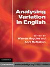 Analysing Variation in English (eBook)